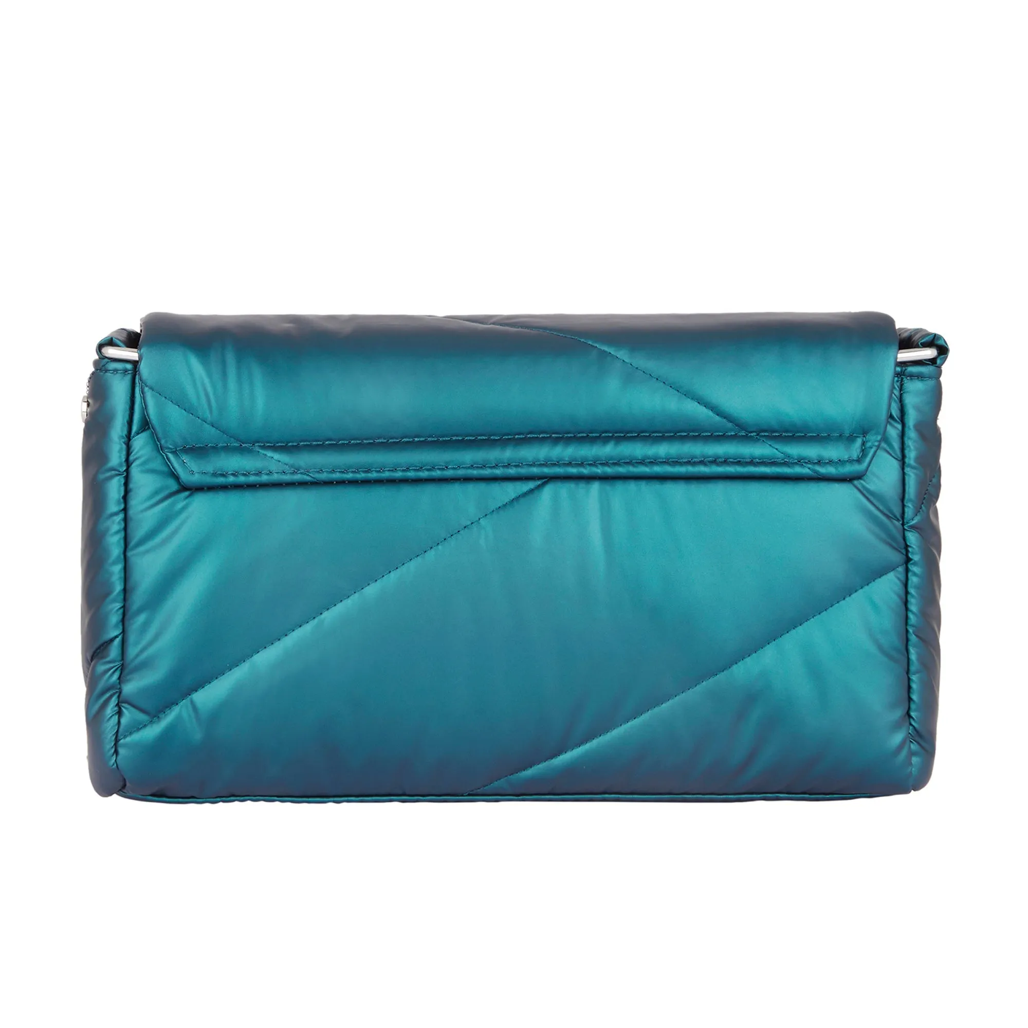 Accessorize London Women's Teal Metallic Crossbody Bag