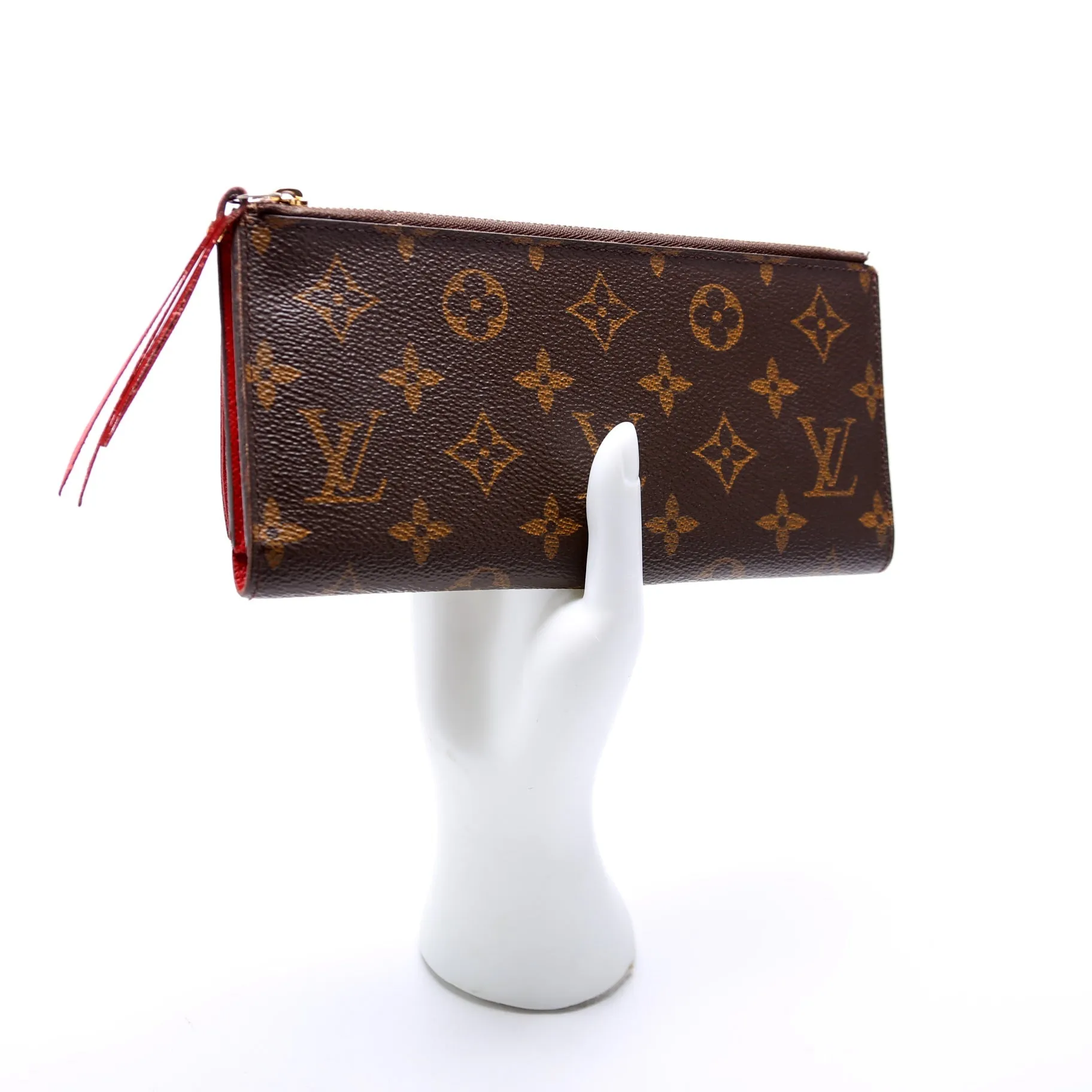 Adele Wallet Monogram Red