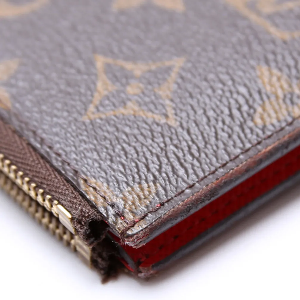 Adele Wallet Monogram Red