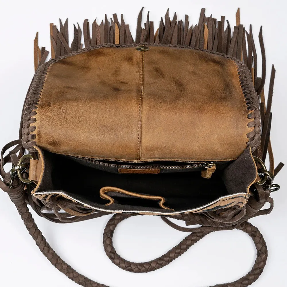 American Darling Leopard Print and Fringe Crossbody Bag