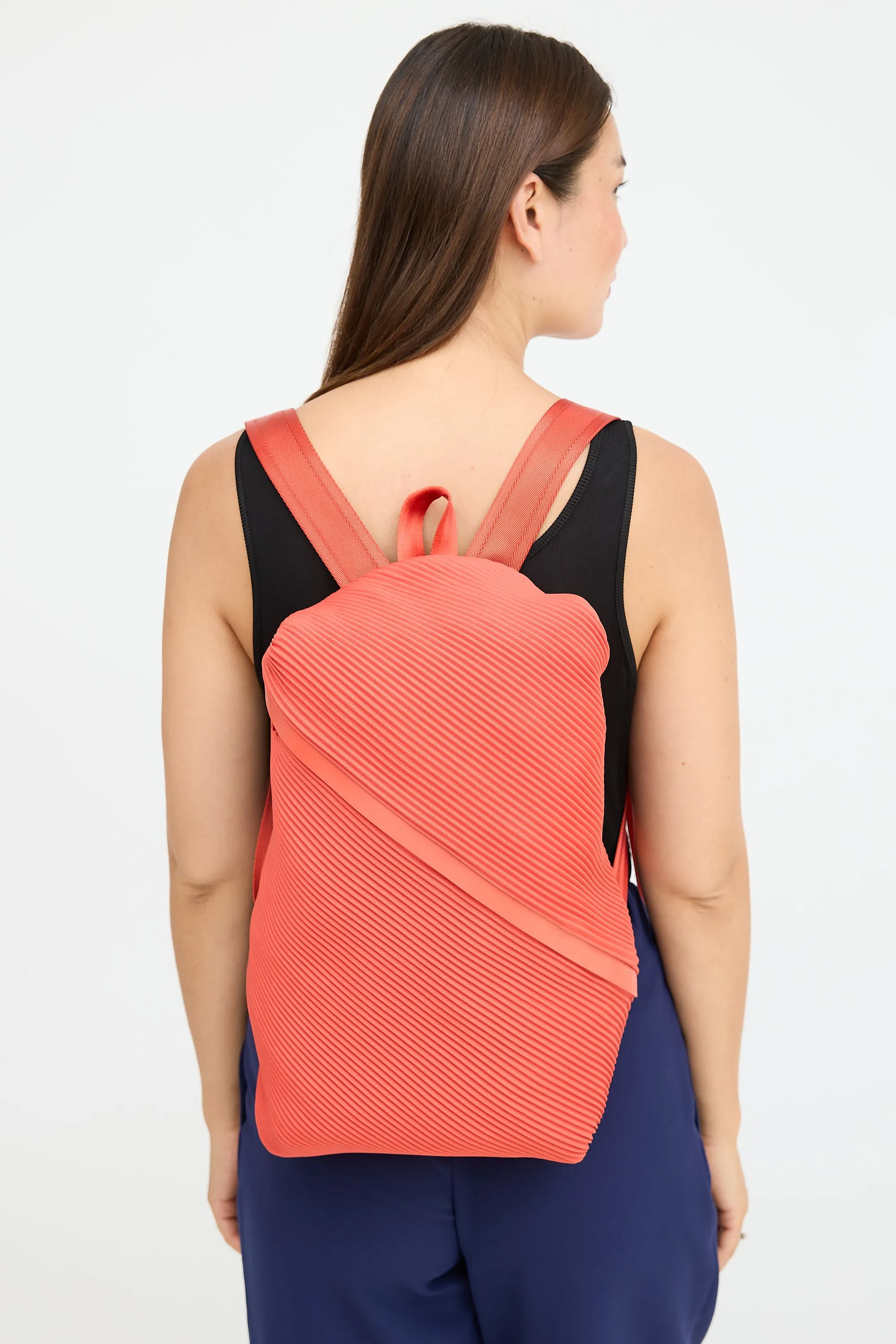 Bias Pleated Backpack