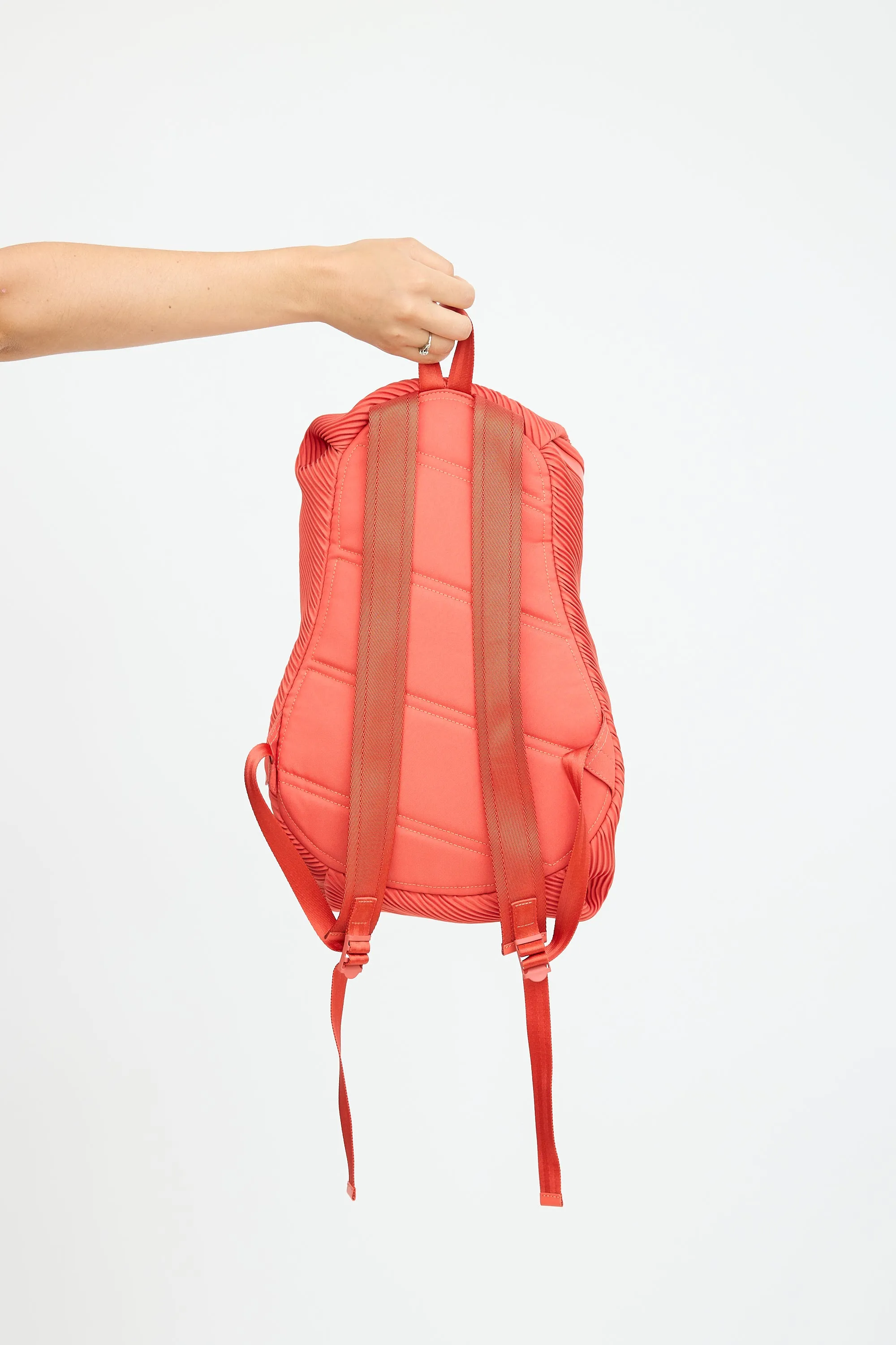 Bias Pleated Backpack