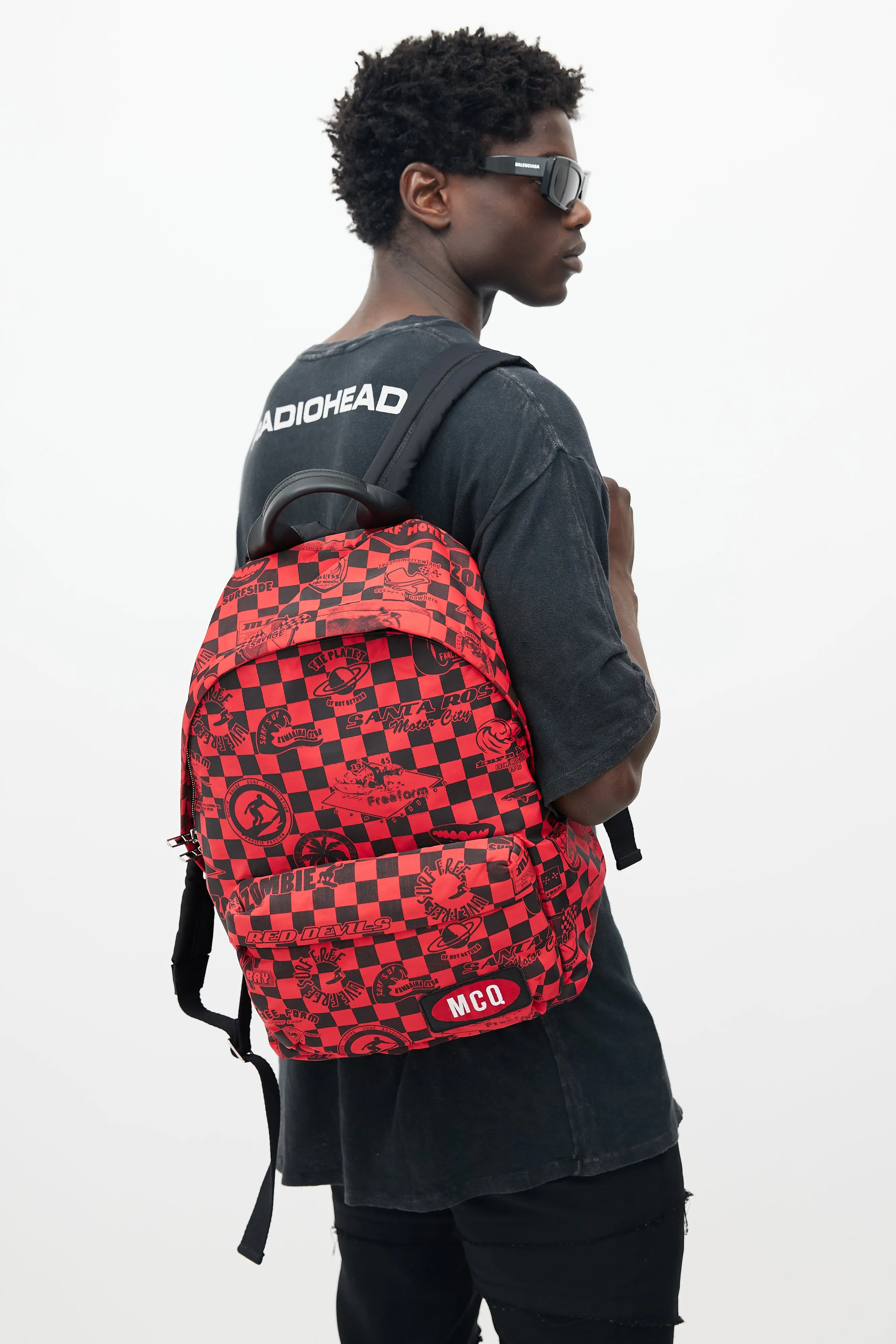 Black & Red Checkered Racer Backpack