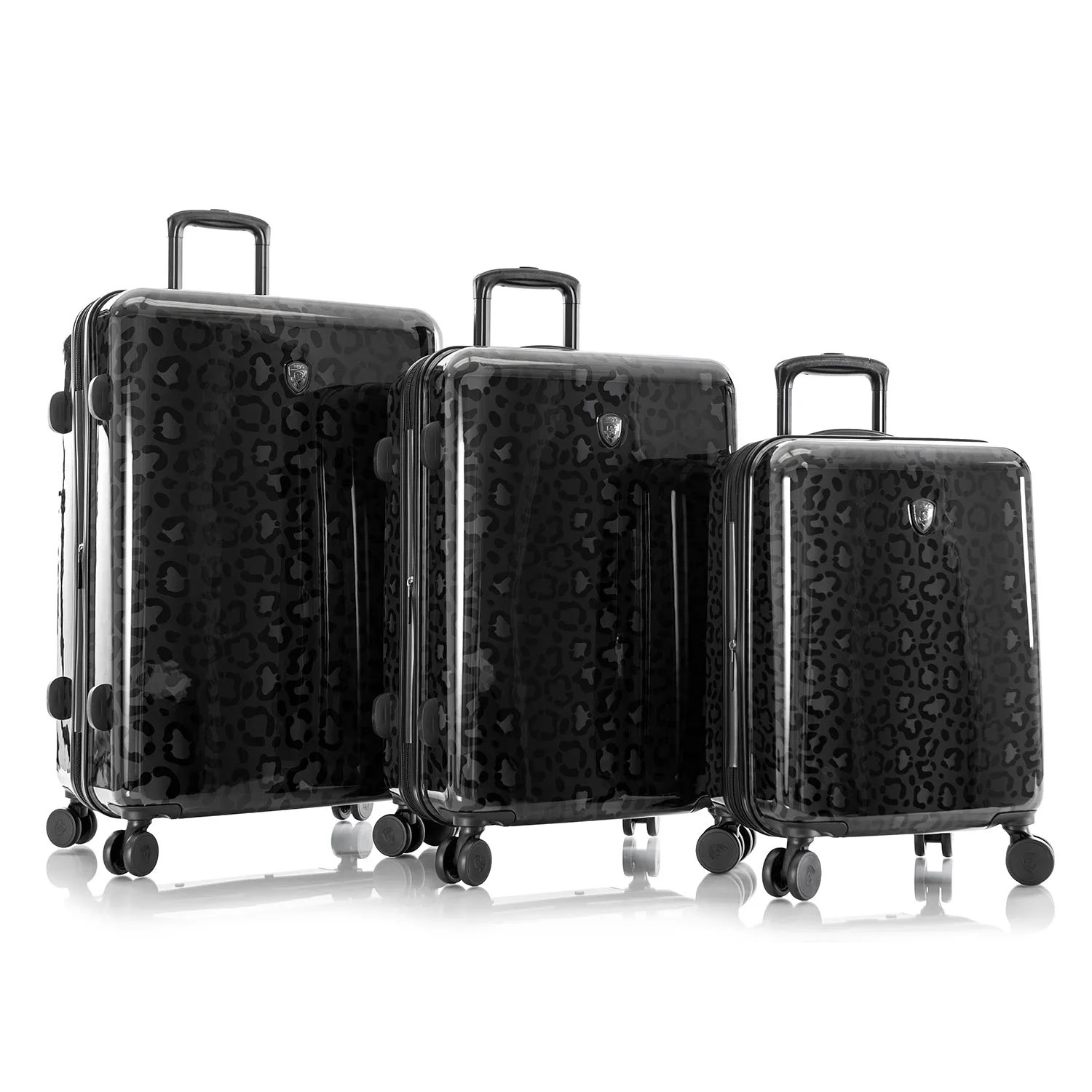 Black Leopard Fashion Spinner® 3 Piece Luggage Set