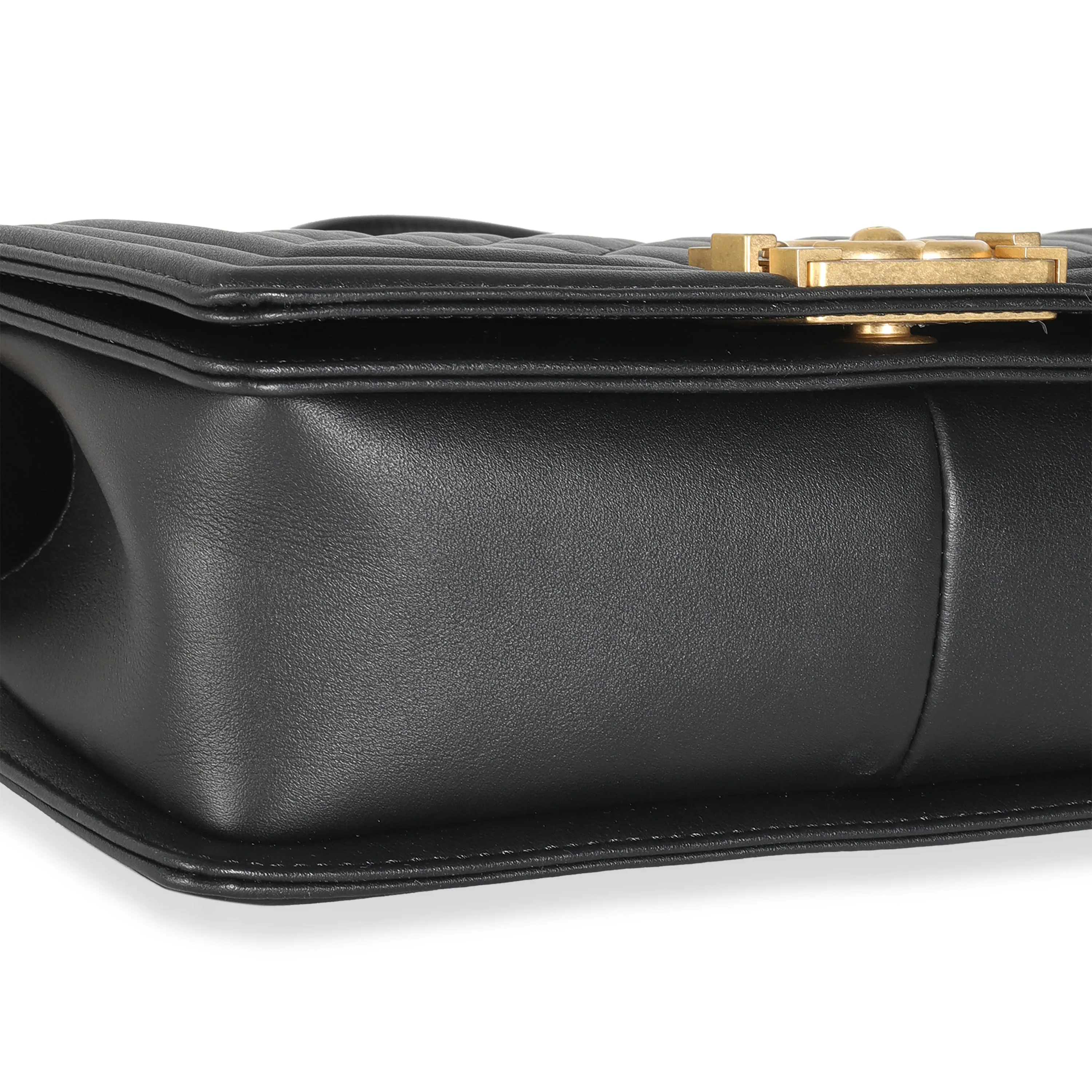 Black Quilted Calfskin Medium Boy Bag