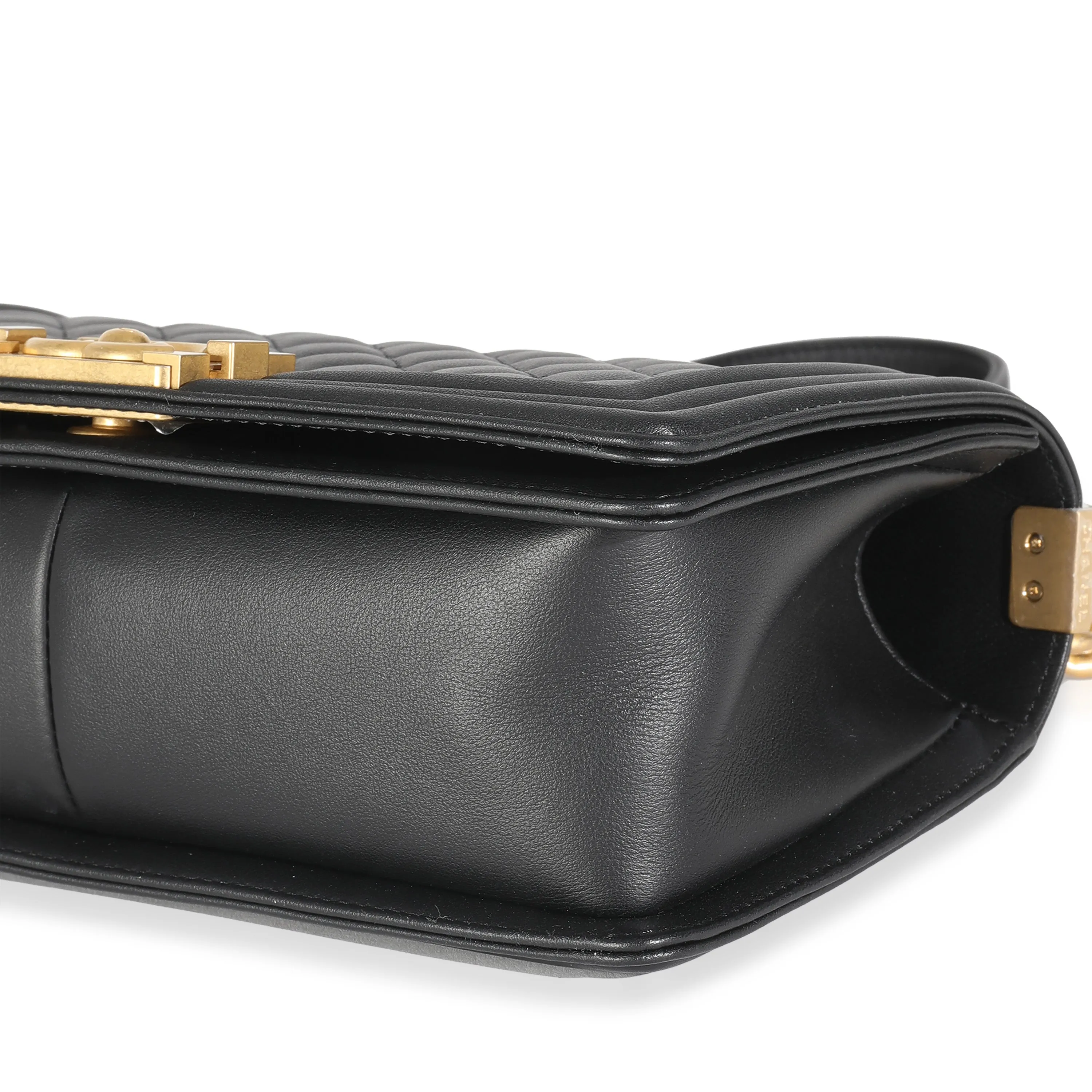 Black Quilted Calfskin Medium Boy Bag