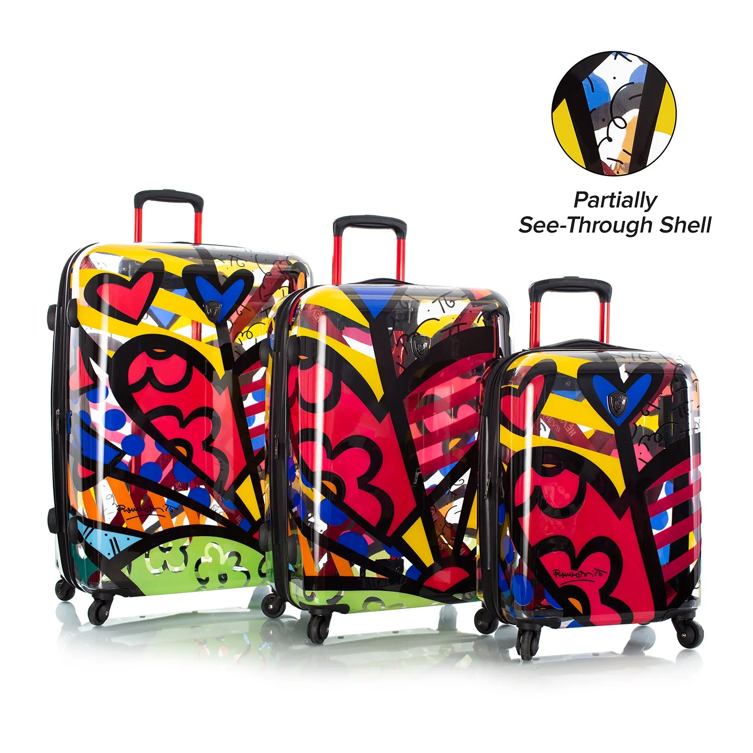Britto - A New Day Transparent 3 Piece Luggage Set