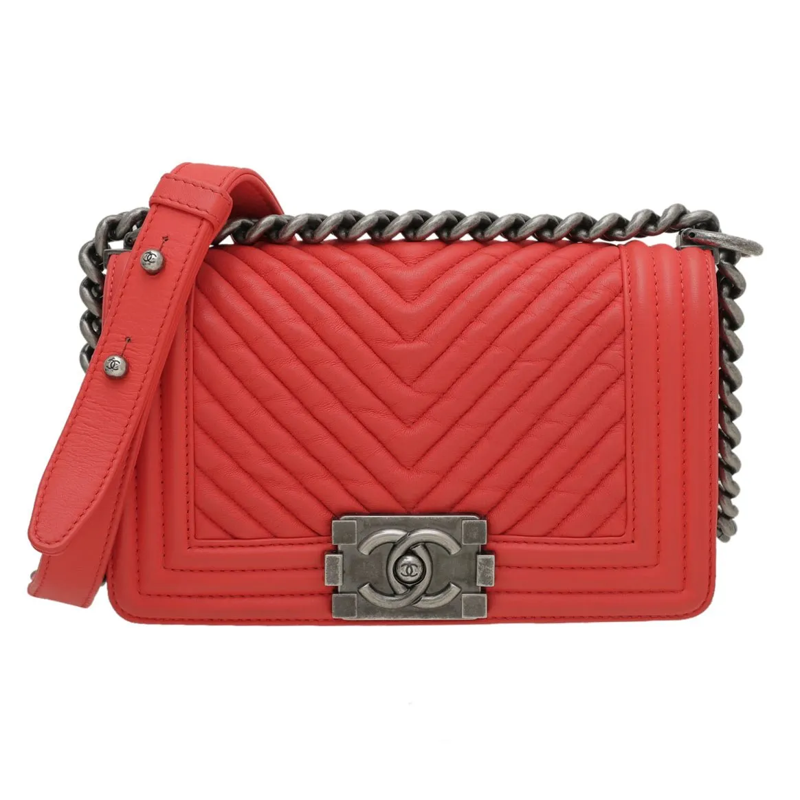 Chanel Bicolor Chevron Le Boy Bag