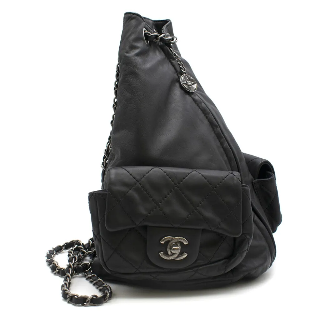 CHANEL MULTI POCKETS CALFSKIN LEATHER BACKPACK