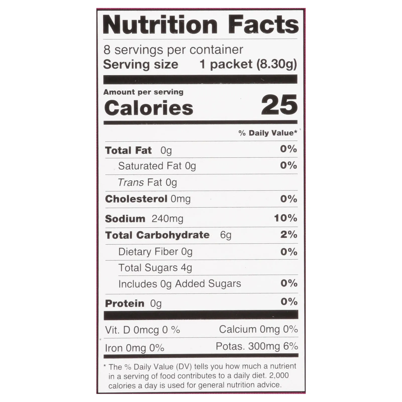 Cure Hydration Berry Pomegranate Hydration Drink Mix - 8 Pack - 0.29 Oz