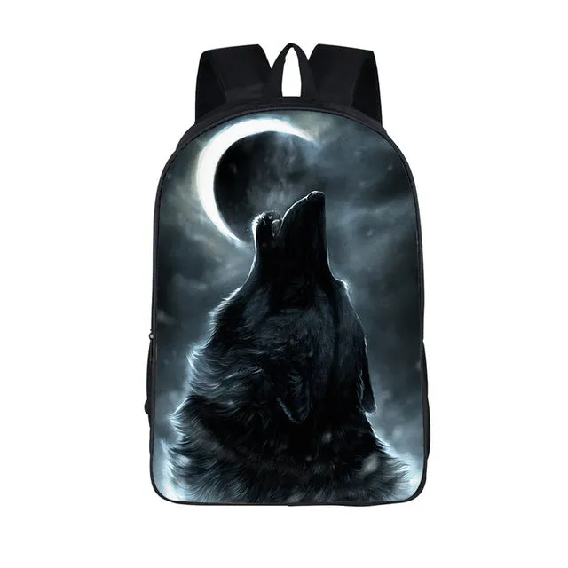 German Shepherd / Pit / Staffordshire Bull Terrier / Rottweiler Backpack For Teenager Children School Bags Boy Dog Bag