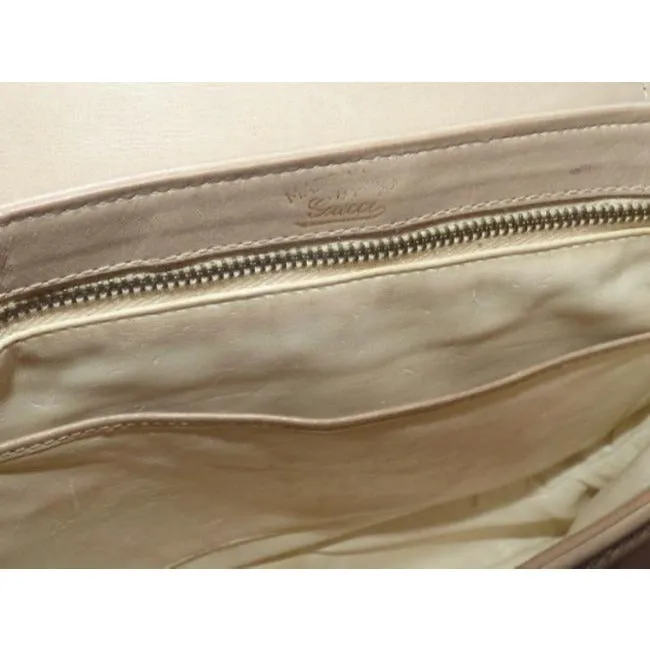 Gucci Vintage Pursesdesigner Purses Ivory Leather Satchel