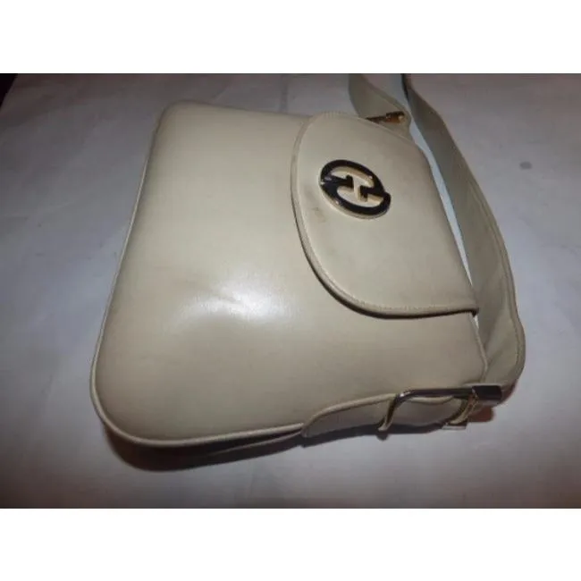 Gucci Vintage Pursesdesigner Purses Ivory Leather Satchel
