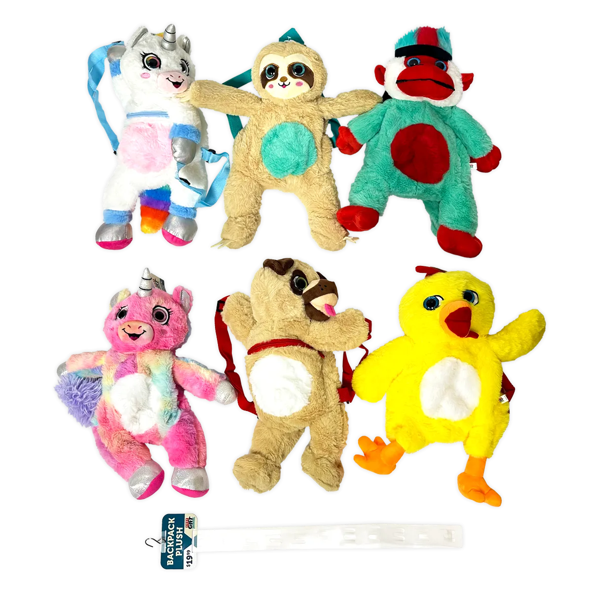 Hug 'N Sip Cup Plush Assortment Floor Display - 38 Pieces Per Retail Ready Display 88567