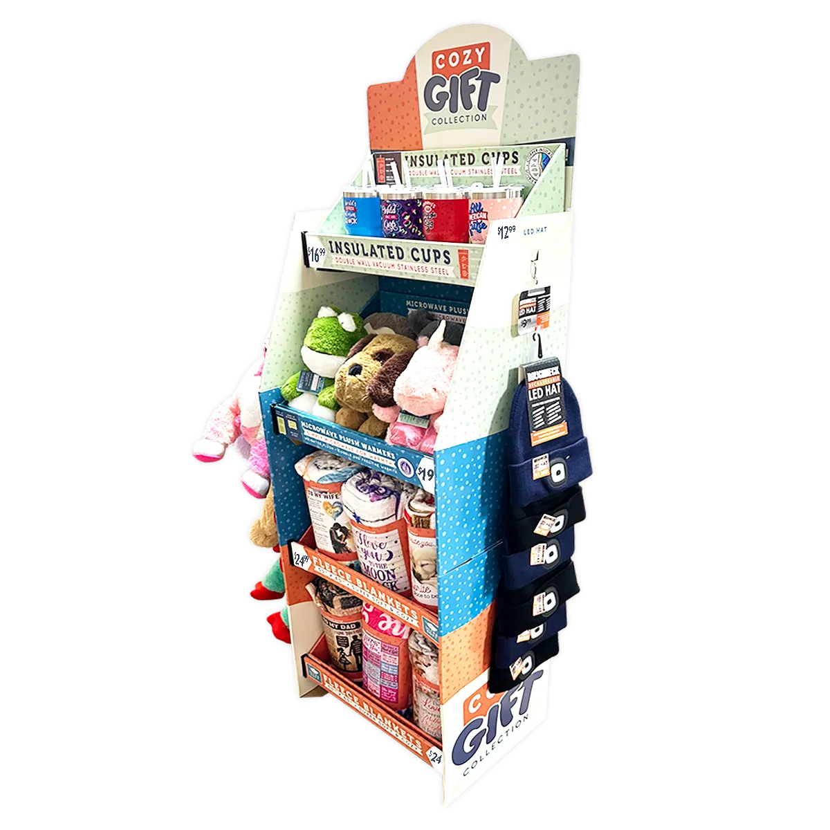 Hug 'N Sip Cup Plush Assortment Floor Display - 38 Pieces Per Retail Ready Display 88567