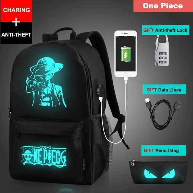 Luminous School USB Charger Backpack