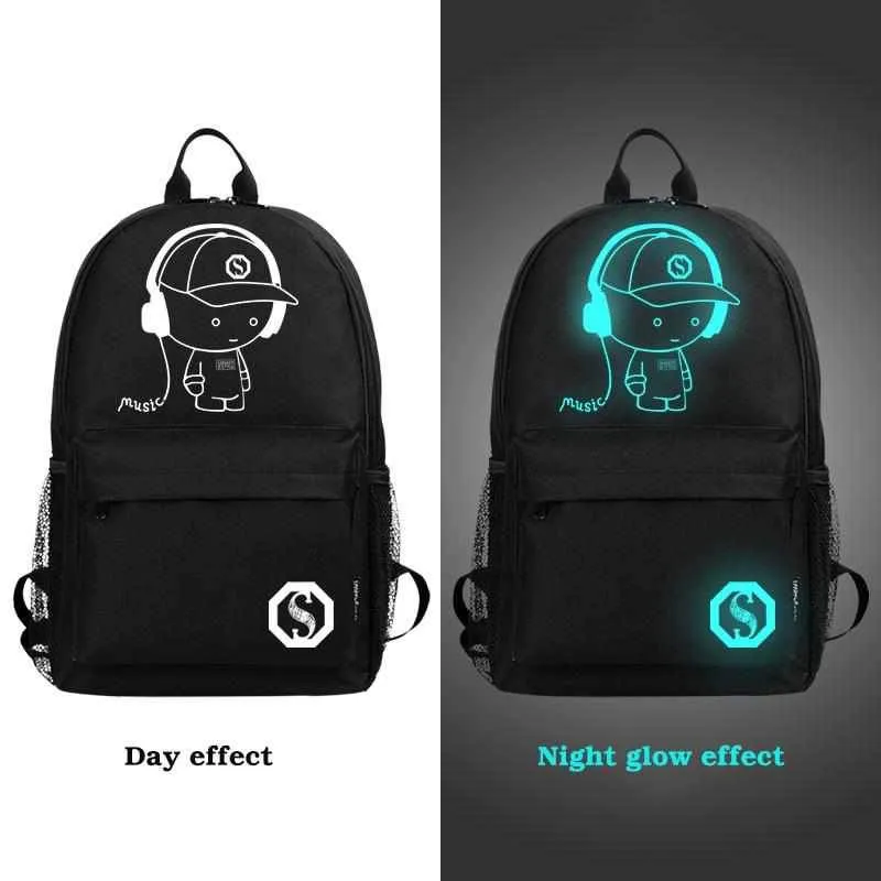 Luminous School USB Charger Backpack