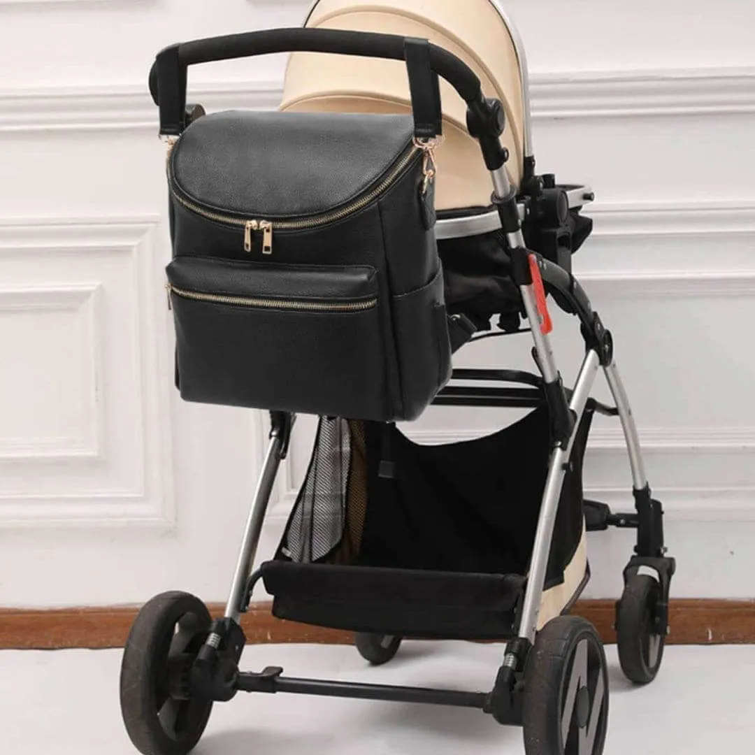 Mila Faux Leather Nappy Backpack