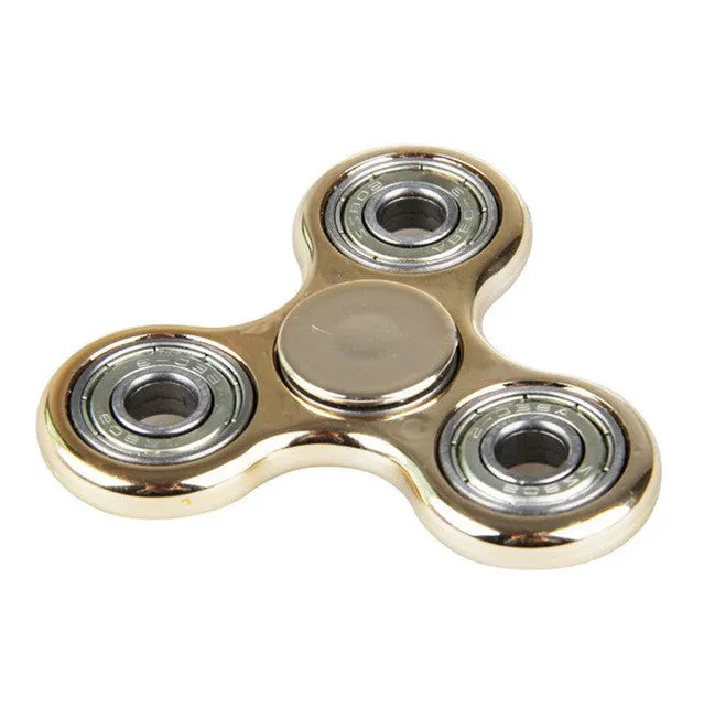 New Gold Plating Hand Spinner Finger Spinner Toy For Autism and ADHD Rotation 2 Mins Stress Relief Toys