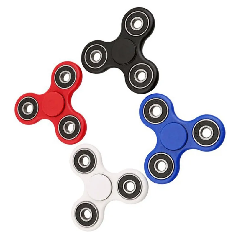 Plastic EDC Fidgets Hand Spinner For Autism and ADHD Children Adults Focus Keep Hands Busy High Quality Tri-Spinner Fidget Toy