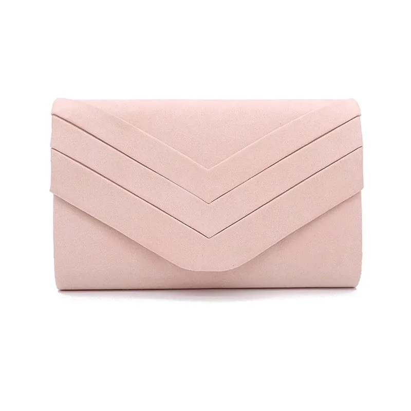 Red Blue Black Flannel Solid Color Square Evening Bags