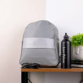 Shimmer Silver Minimalist Backpack