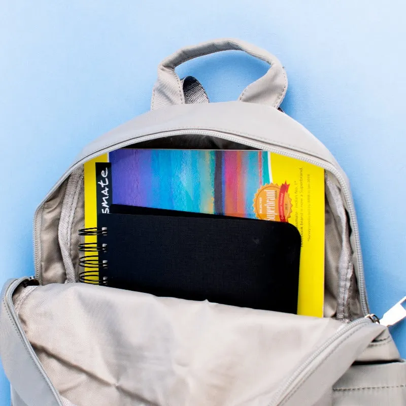 Shimmer Silver Minimalist Backpack