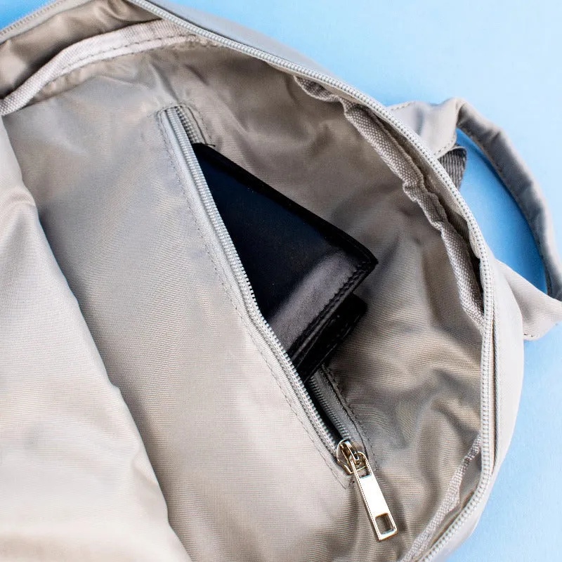 Shimmer Silver Minimalist Backpack