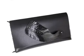 The Leaf Black Clutch Bag