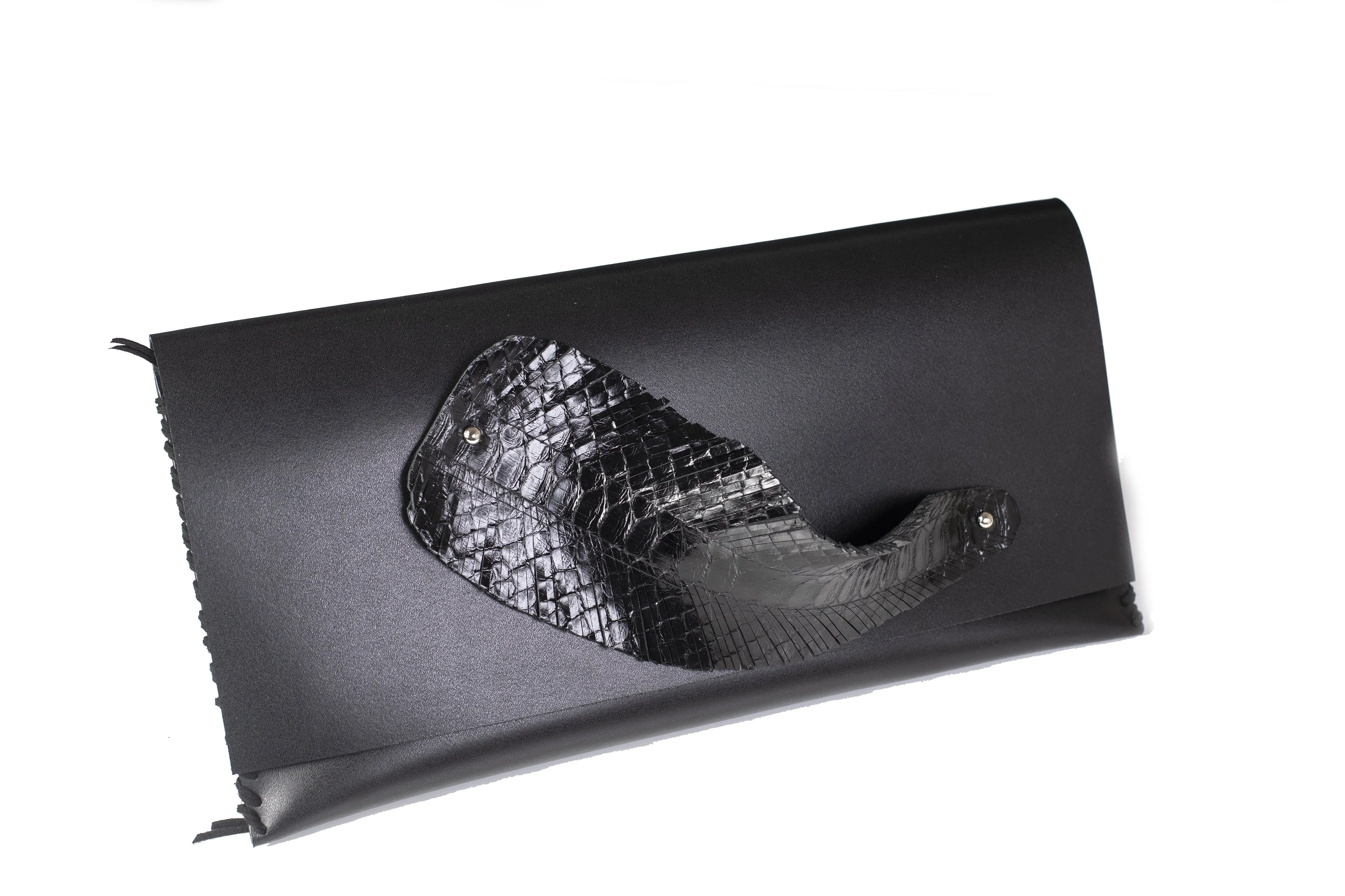 The Leaf Black Clutch Bag