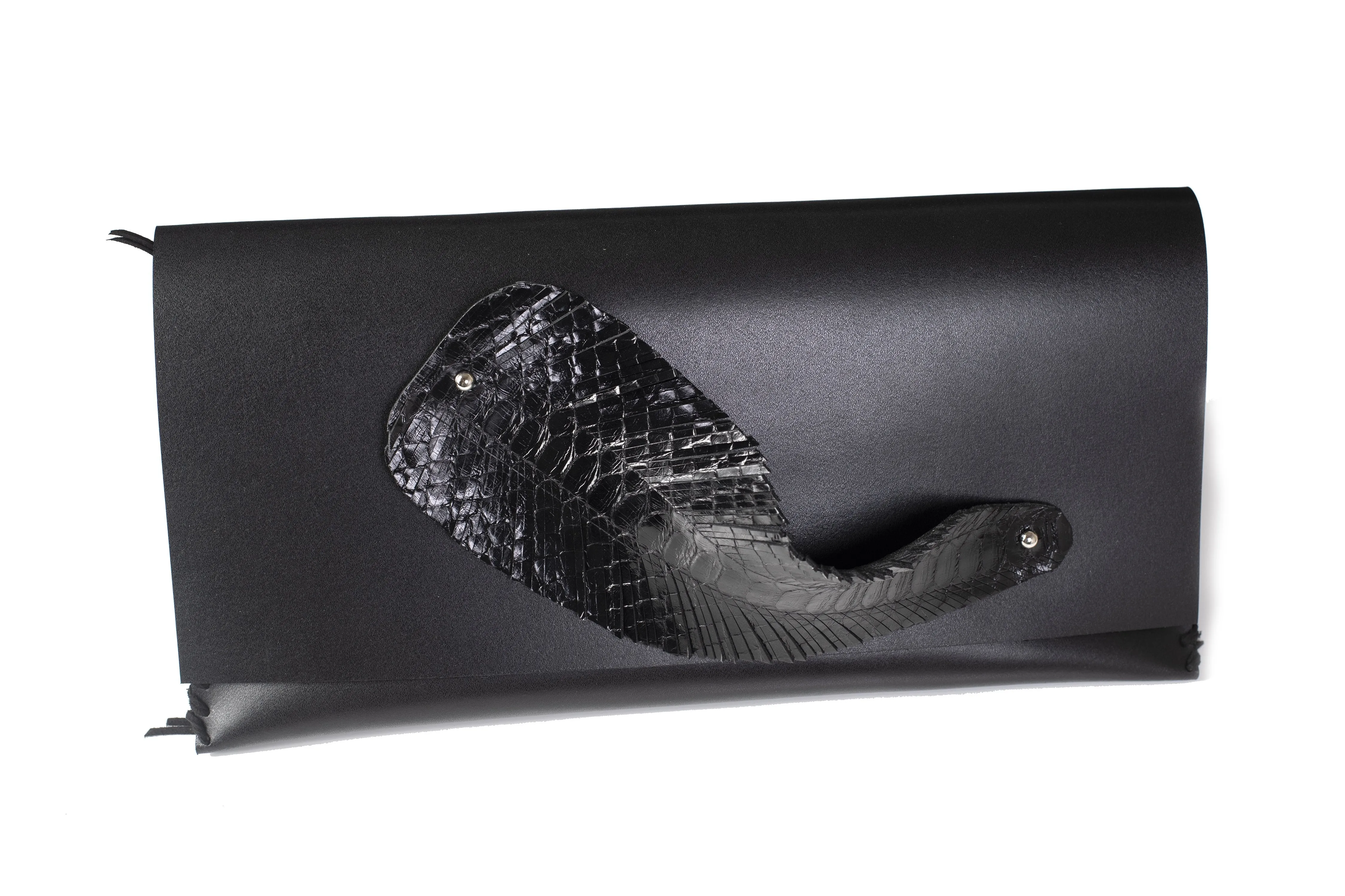 The Leaf Black Clutch Bag