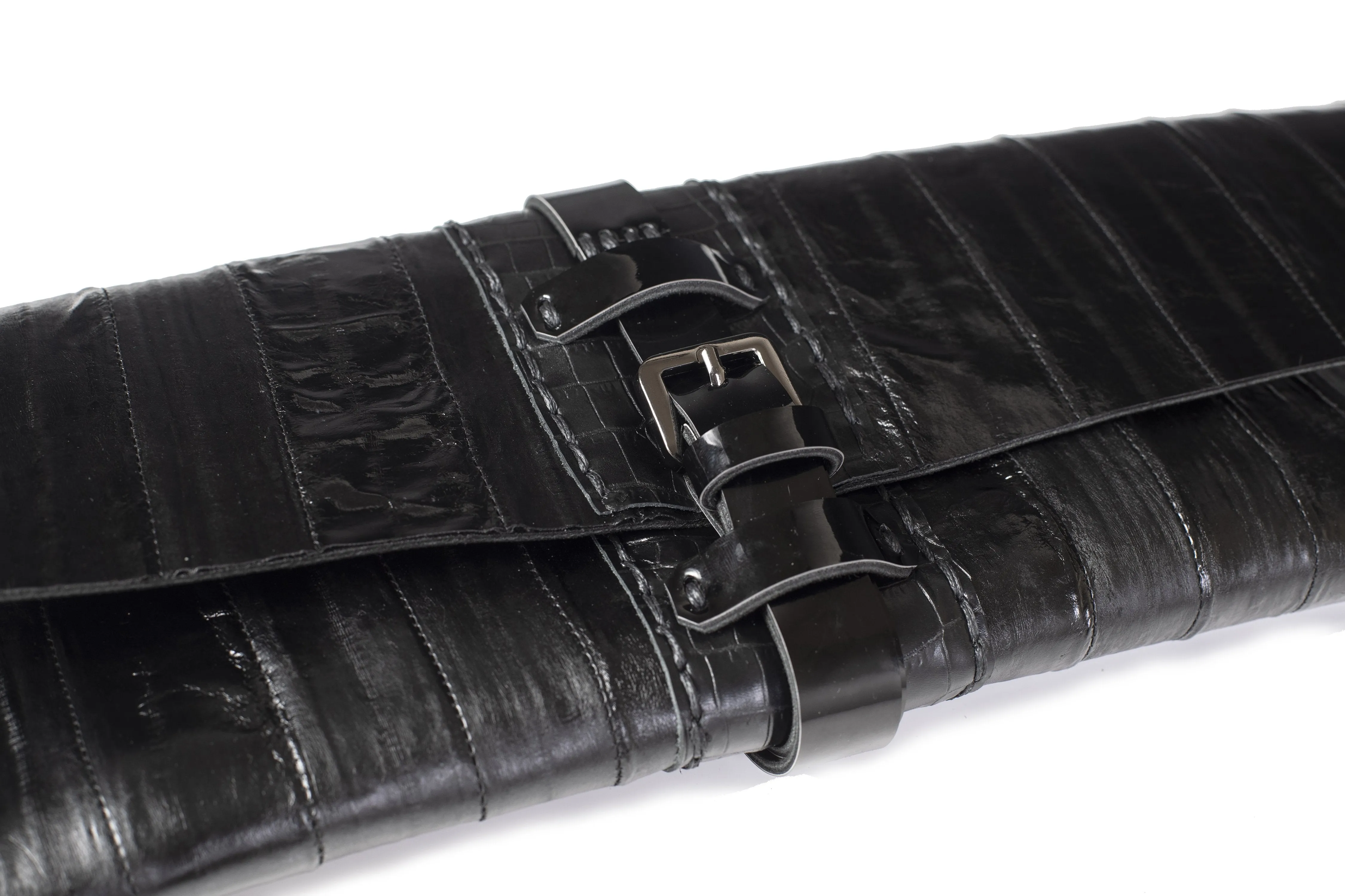 The Matte And Shiny Black Clutch Bag