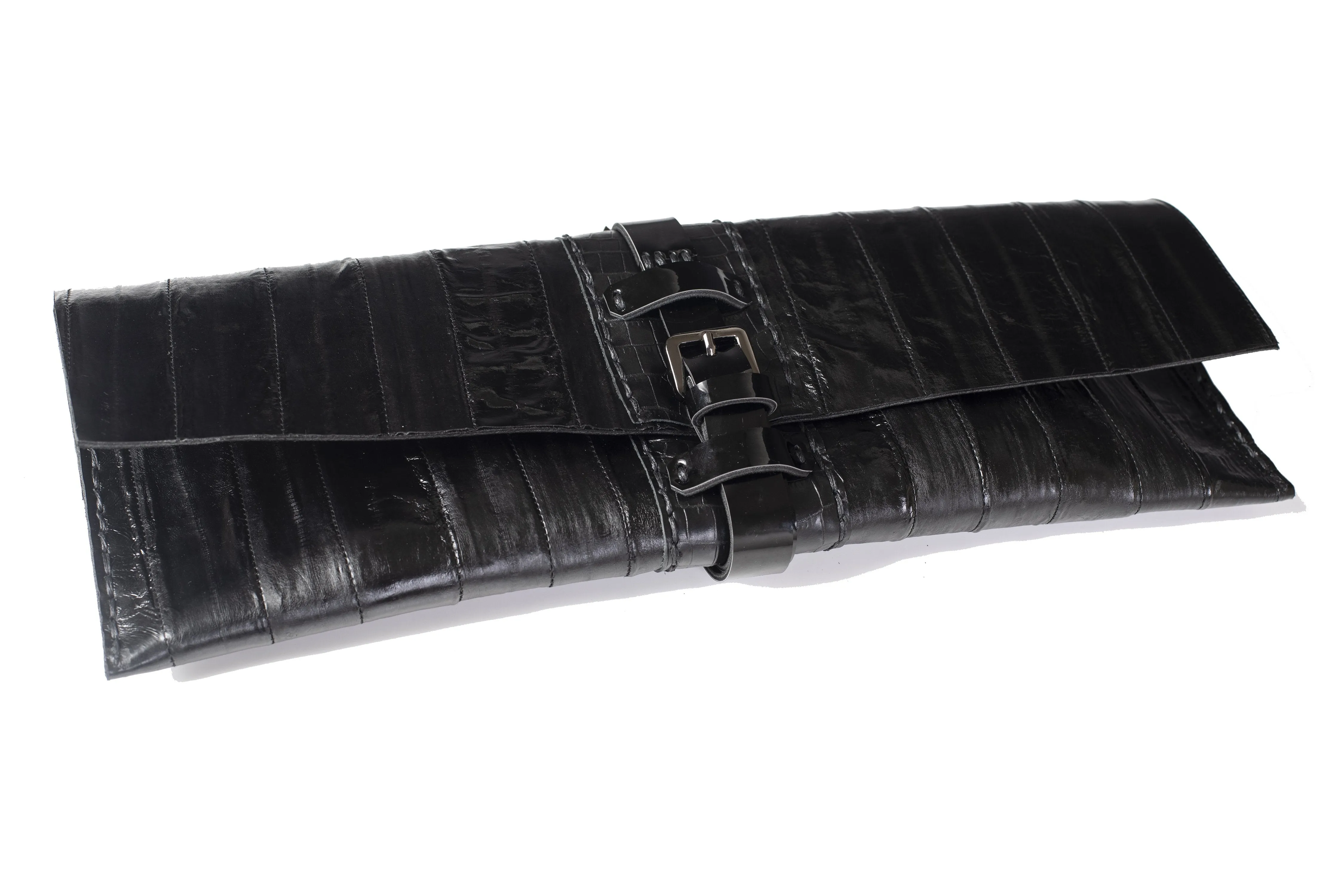 The Matte And Shiny Black Clutch Bag