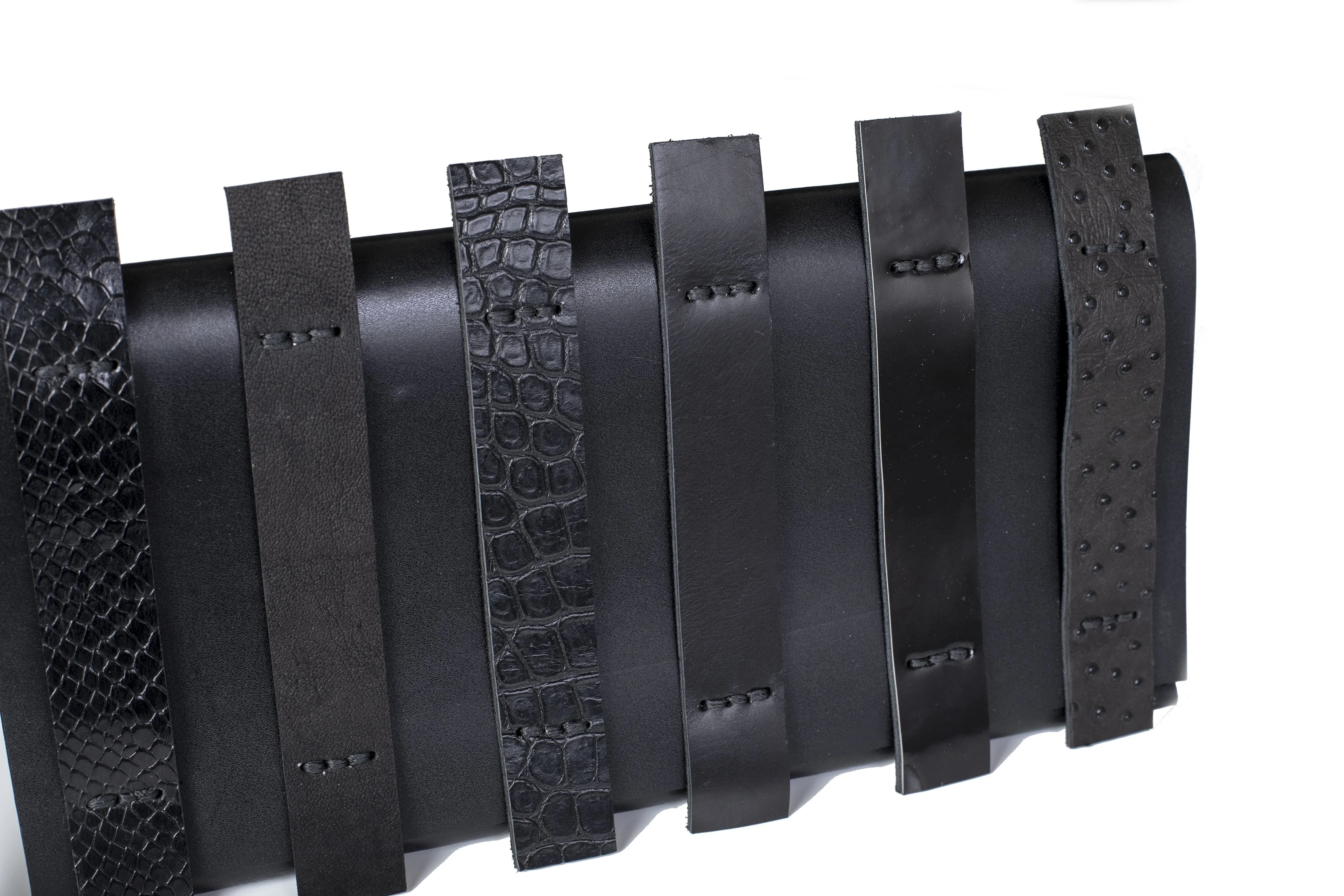 The Parallel Black Clutch Bag