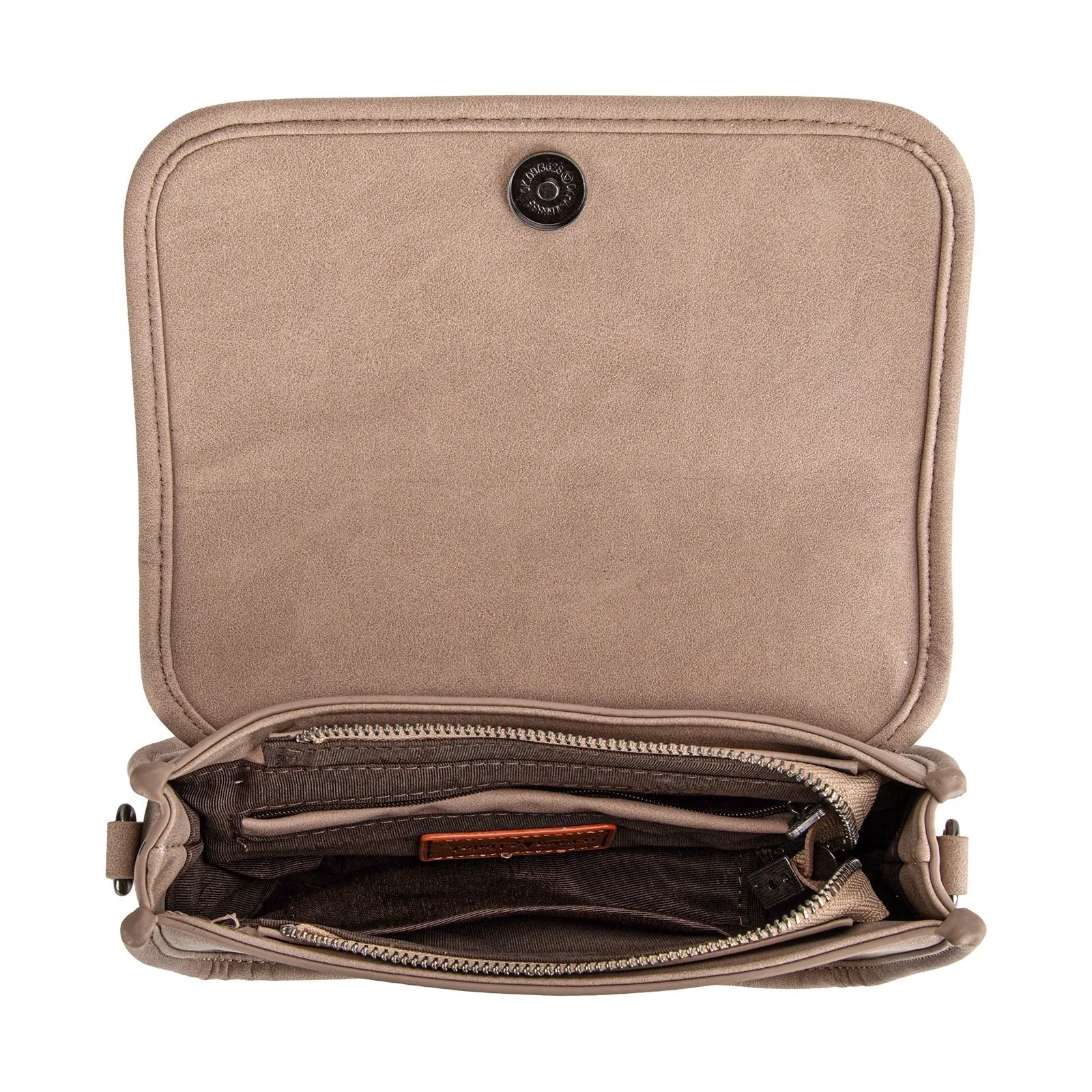 Trinity Ranch Genuine Leather Floral Tooled Crossbody Bag