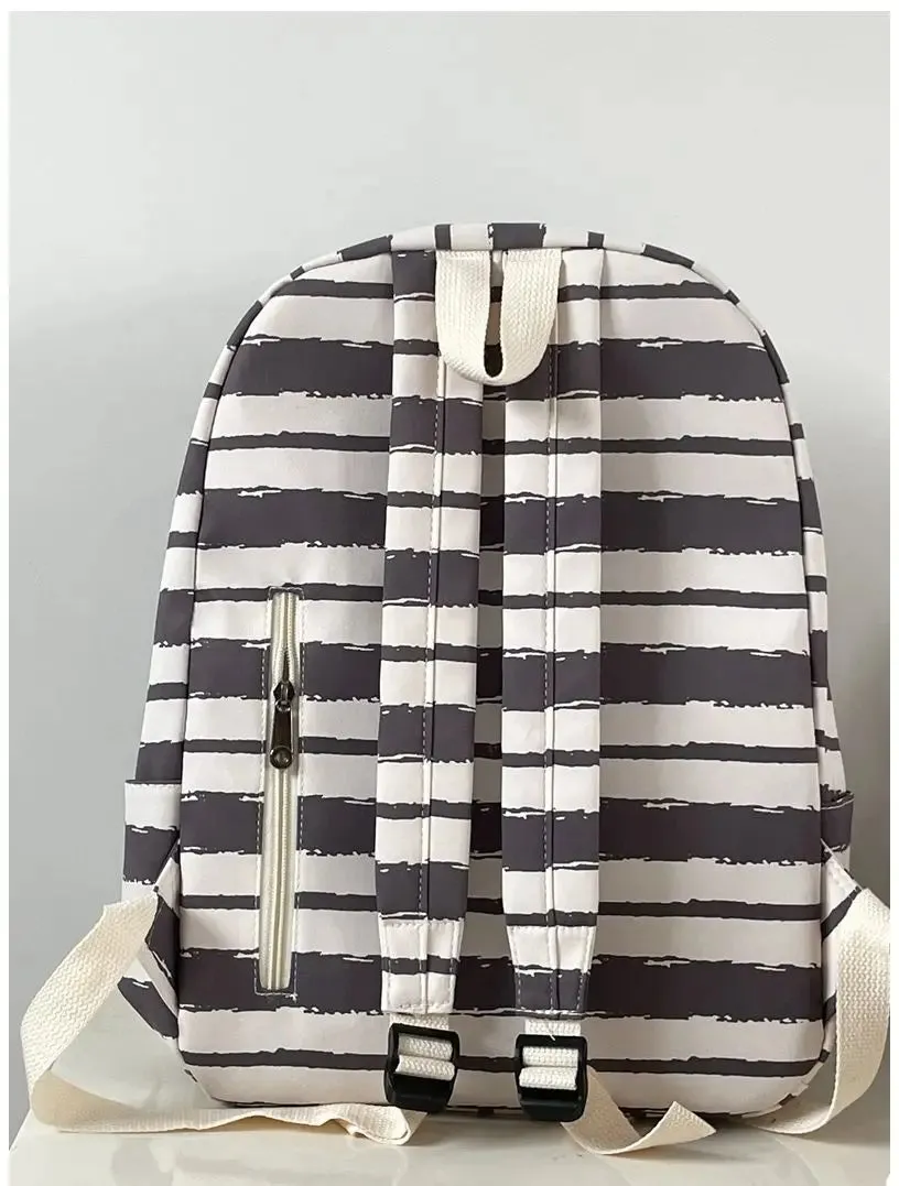 UAKISS  -  Schoolbag Female Junior High School Girl College Student Backpack  New Striped High School Student Backpacks